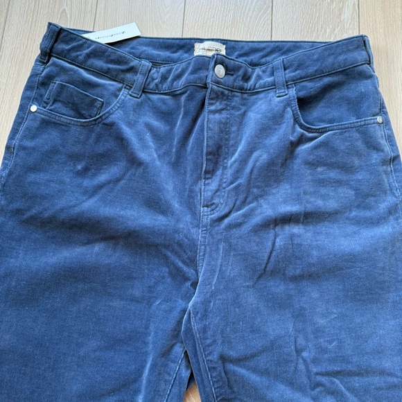 NWT Pilcro Anthropologie High-Rise Skinny Stretch Corduroy Pants Blue Sz 34 Tall - Picture 7 of 14